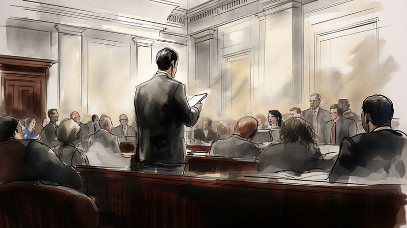 courtroom animation
